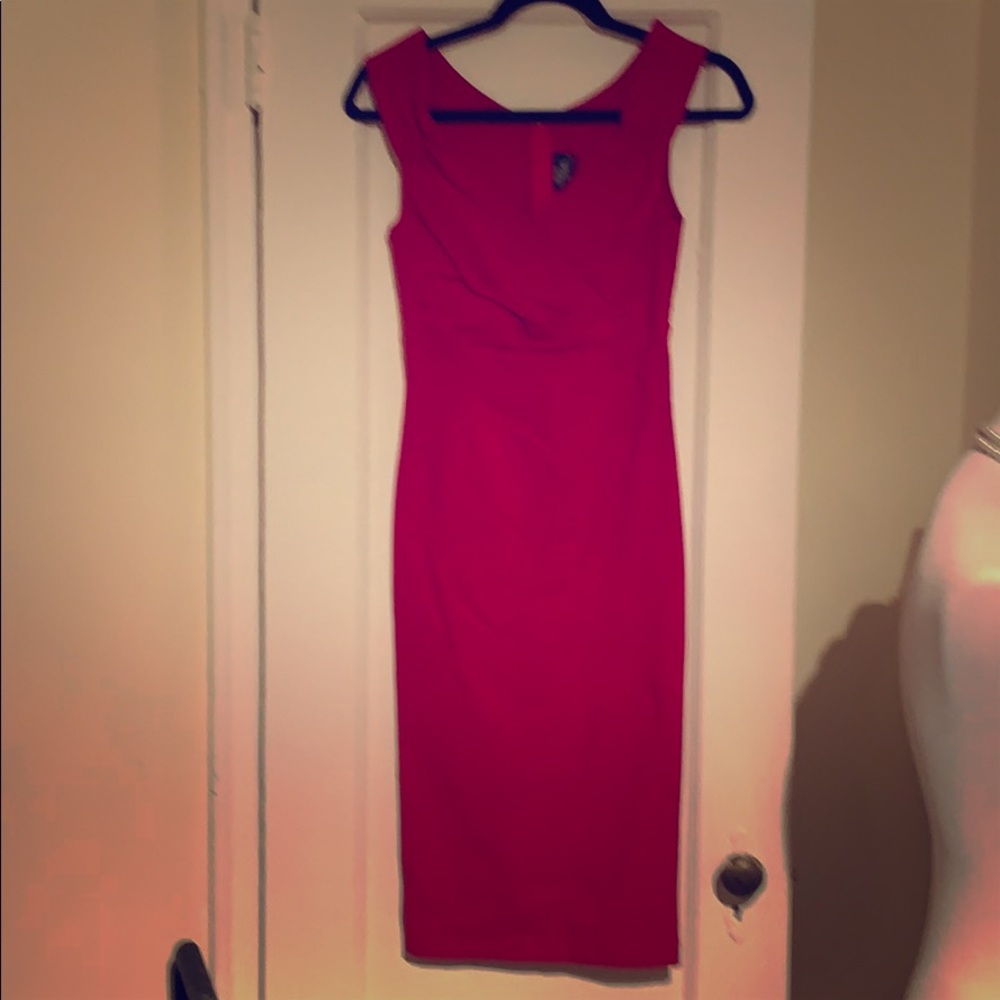 Sleek red dress